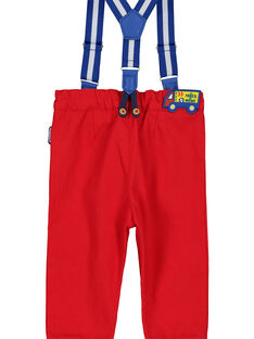 Pantaloni rossi con bretelle neonato FUCOPAN / 19SG1081PANF505