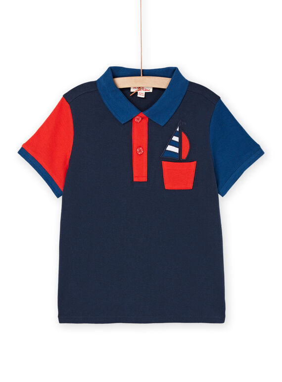 Polo blu notte a maniche corte ROBLEPOL / 23S90231POL705