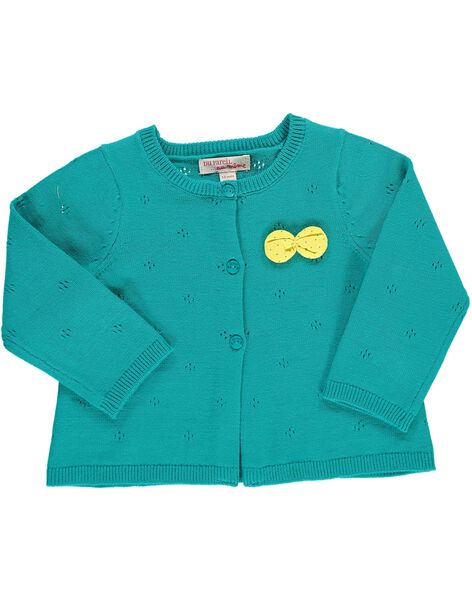 Girls' knitted cardigan CIJOGIL6B / 18SG09R8CAR202