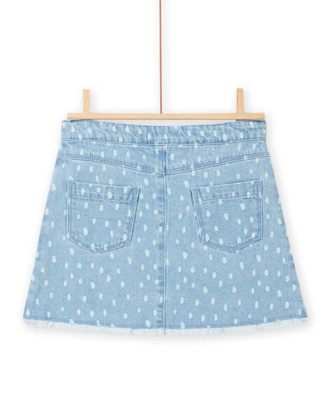 Gonna denim chiaro a pois bambina NAMOJUP2 / 22S901N1JUPP272
