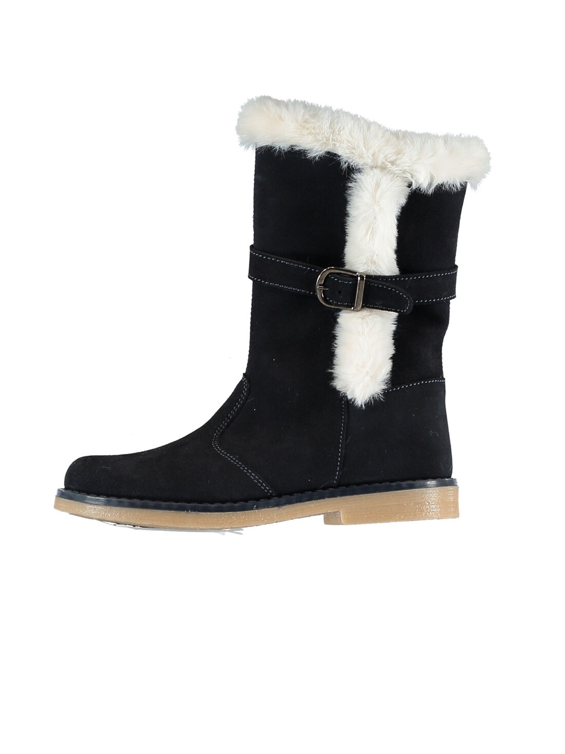 Stivali caldi crosta di pelle navy bambina acquisto online Categorie DPAM