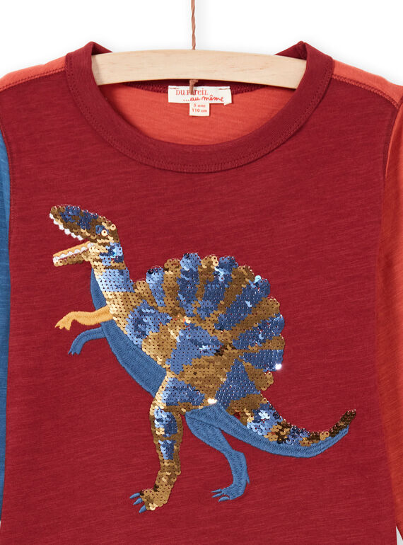 T-shirt rossa e navy bambino MOPATEE3 / 21W902H1TML719
