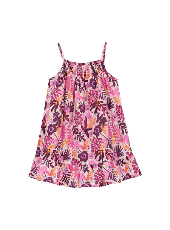 Abito in cotone estivo bambina FAJOROB15 / 19S901G7ROB000