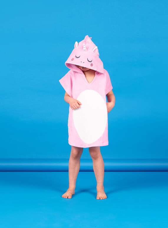 Mantellina da bagno rosa bambina LYAMERCAP / 21SI01D1CDBD310
