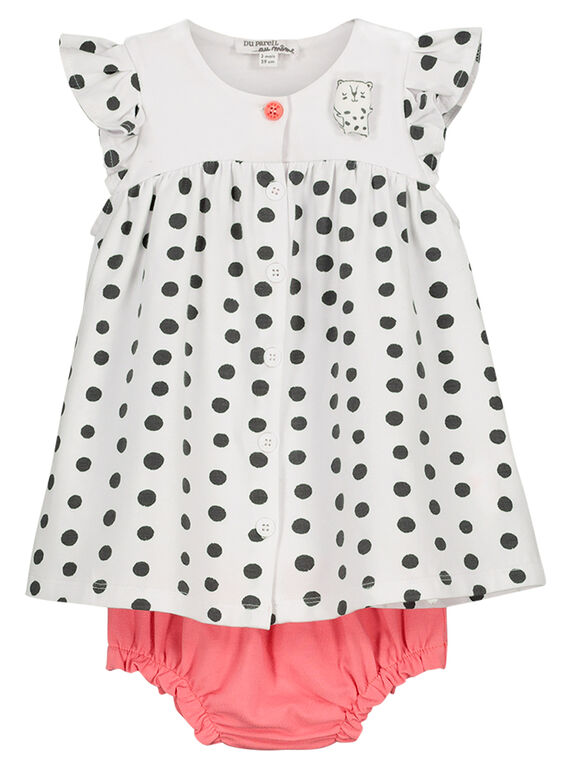 Completo abito e bloomer neonata FOU2ROB / 19SF05J1ROB000