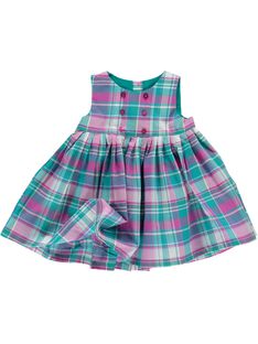 Baby girls' checked dress CIDOUROB3 / 18SG09J3ROB099