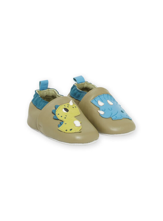 Babbucce kaki con motivi dinosauri neonato NUCHOSDINOS / 22KK3824D3S604