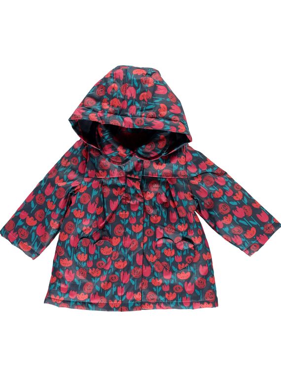 Baby girls' hooded raincoat DIROUIMP / 18WG0961IMP099