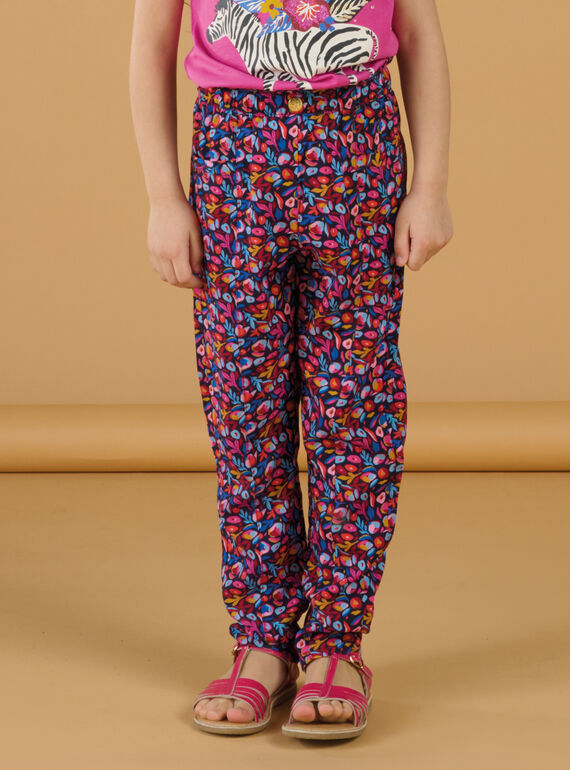 Pantaloni multicolore in popeline RAJUNPANT / 23S901U1PANC243