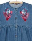 Abito in jeans a maniche corte con motivo pappagalli PAGOROB2 / 22W901O1ROBP274