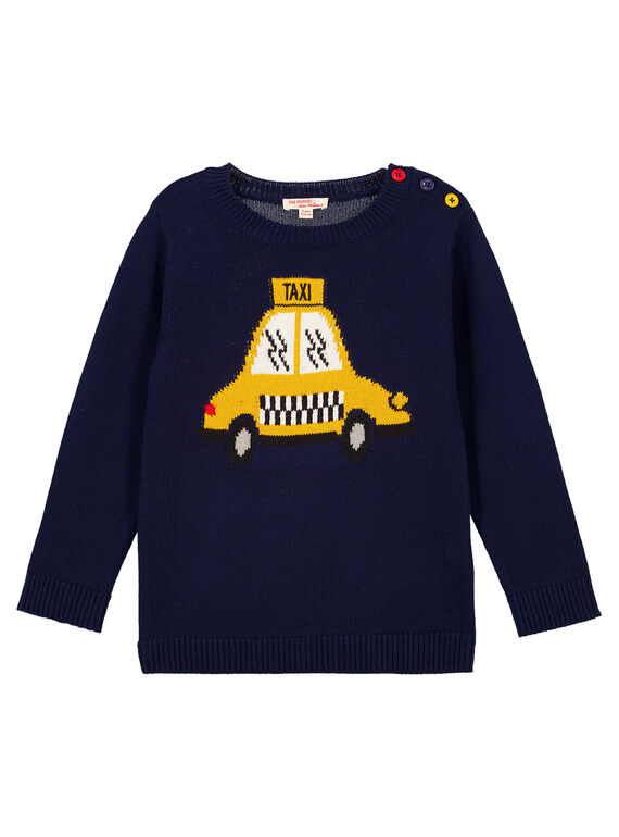Maglia collo rotondo navy GOSANPUL / 19W902C1PUL070