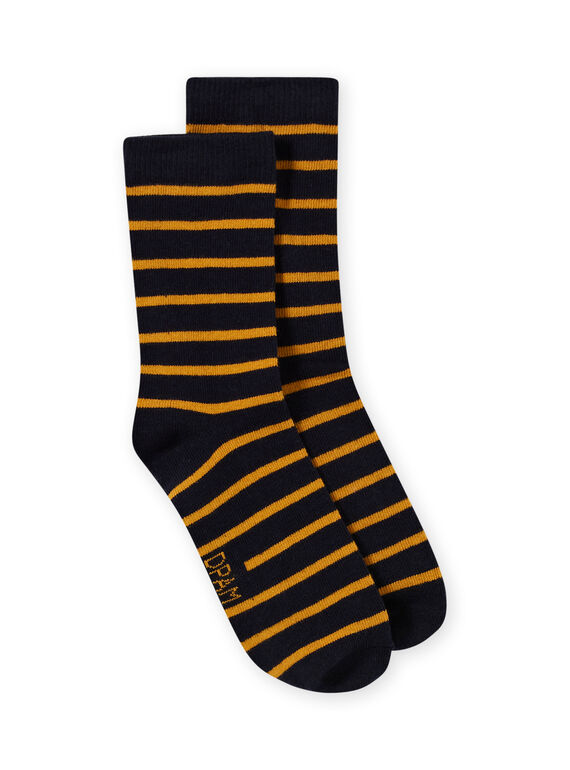 Calze a righe navy e giallo bambino MYOJOCHOR4 / 21WI0214SOQ113