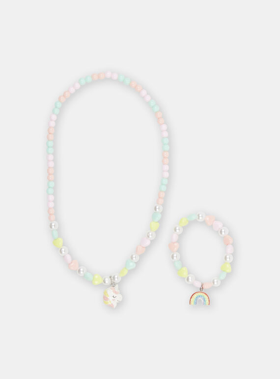 Collana e bracciale multicolore bambina SYAJOSET2 / 23WI0182CLI099