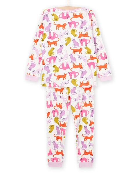 Set pigiama maglia e pantaloni con stampa gatti PEFAPYJCAT / 22WH1123PYJ001