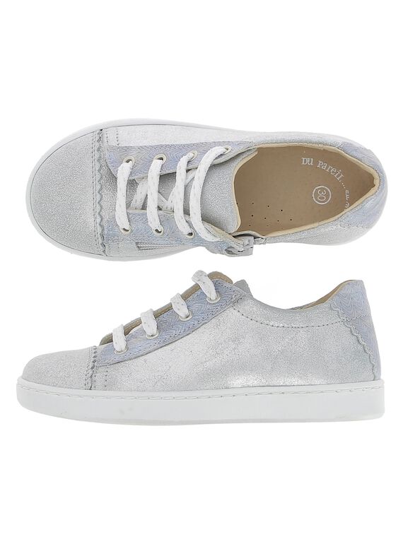 Girls' leather city trainers CFTENPHAR / 18SK35W2D3G956