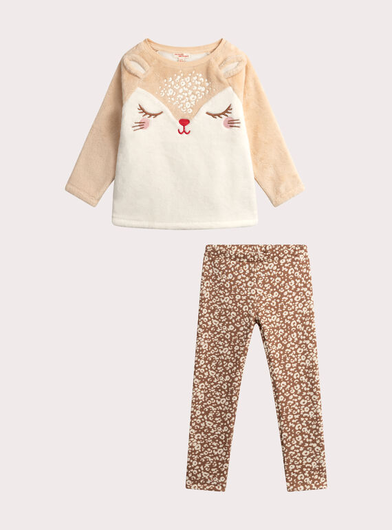 Pigiama in pile per ragazza  VEFAPYJFAW / 24WH1193PYJ003