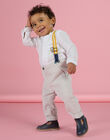 Pantaloni beige con bretelle amovibili RUNEOPAN / 23SG10O1PANI818