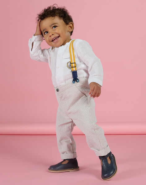 Pantaloni beige con bretelle amovibili RUNEOPAN / 23SG10O1PANI818