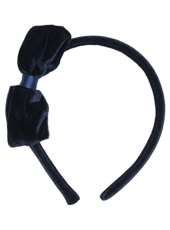 Cerchietto navy con fiocco in velluto GYANOSER1 / 19WI01O1TET070