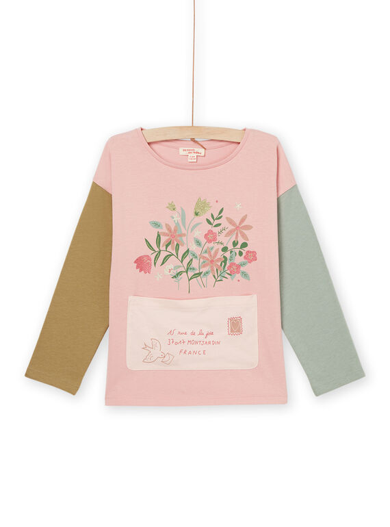 T-shirt a maniche lunghe con motivo bouquet di fiori PARHUTEE4 / 22W901Q5TML303
