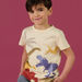 T-shirt con stampa dinosauri in jelly print