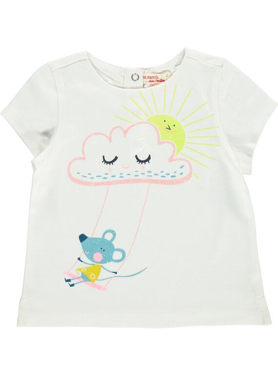 Baby girls' short-sleeved T-shirt DIVETEE2EX / 18WG0971TMC001