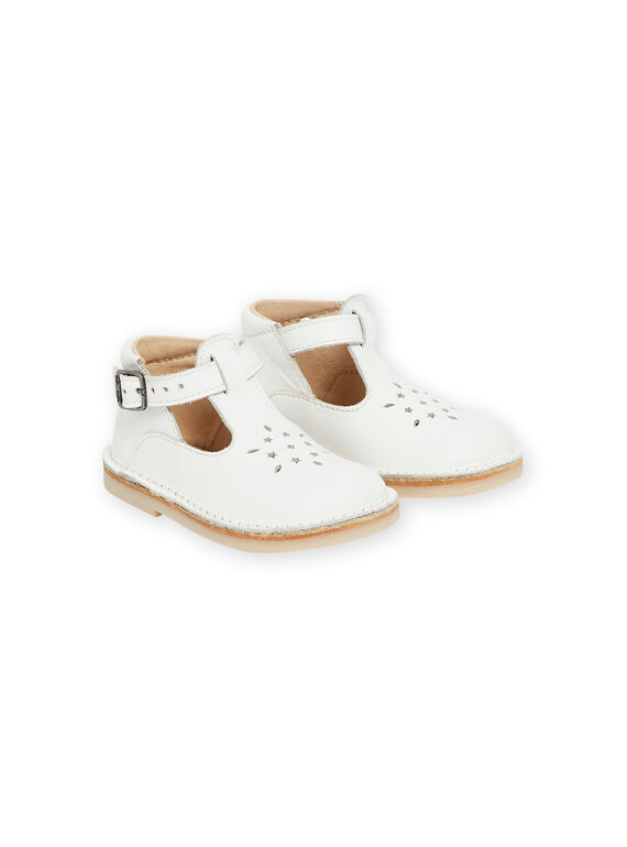 Scarpe baby perforate bianche neonato NUSALBASIB / 22KK3852D13000