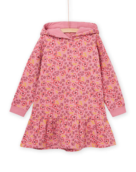 Abito felpato con cappuccio e stampa fiori PAPRIROB2 / 22W901P3ROBD318