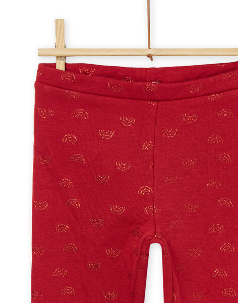 Leggings con stampa arcobaleno rossa PAJOLEG2 / 22W901C3PAN410