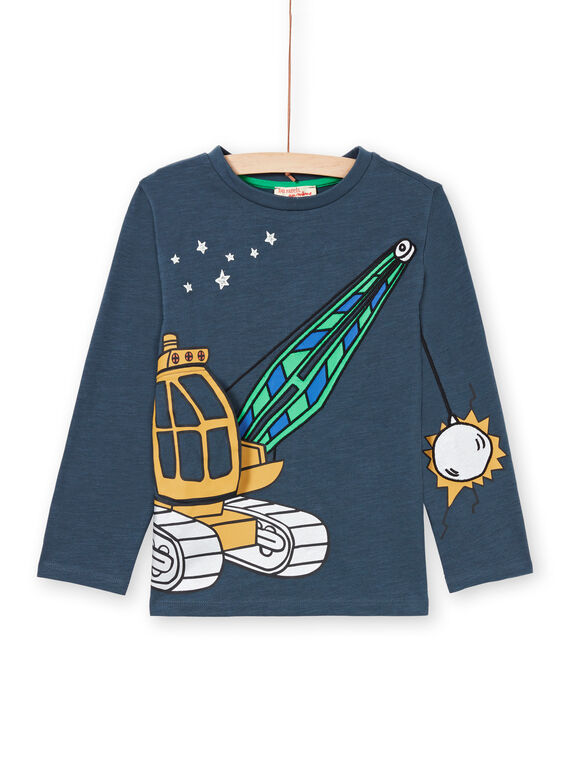 T-shirt navy bambino MOCOTEE3 / 21W902L2TMLC202