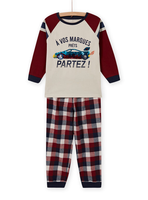 Completo pigiama con motivo auto in paillettes double face bambino MEGOPYJSPOR / 21WH1232PYJ080