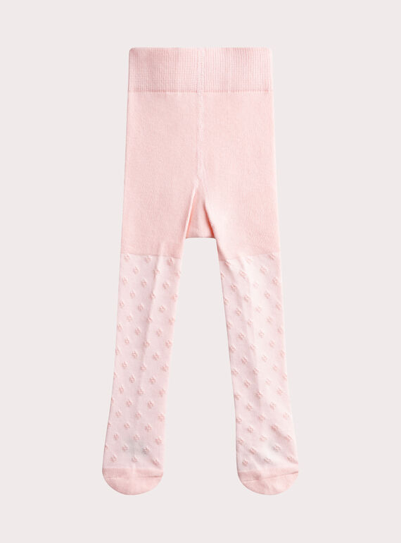 Collant rosa con  motivo traforato per neonata  WYIESCOL1 / 25SI09I1COL321