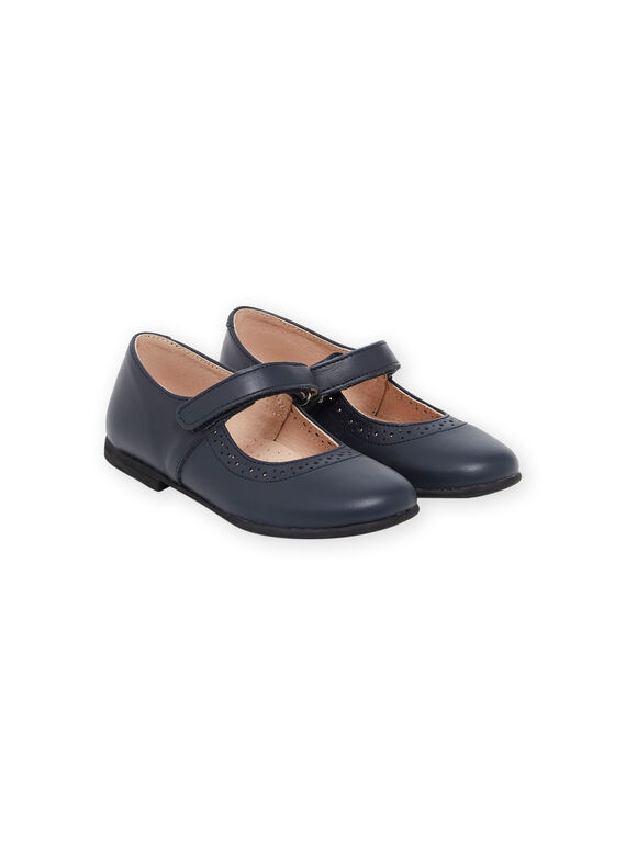 Scarpe baby con cinturino in pelle liscia navy NABABSONIA / 22KK3551D13070