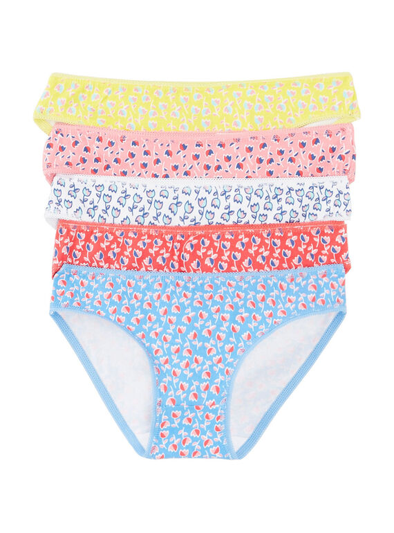 Set cinque slip bambina/slip con i giorni della settimana JEFALOTSEM3 / 20SH11V1SLIF506