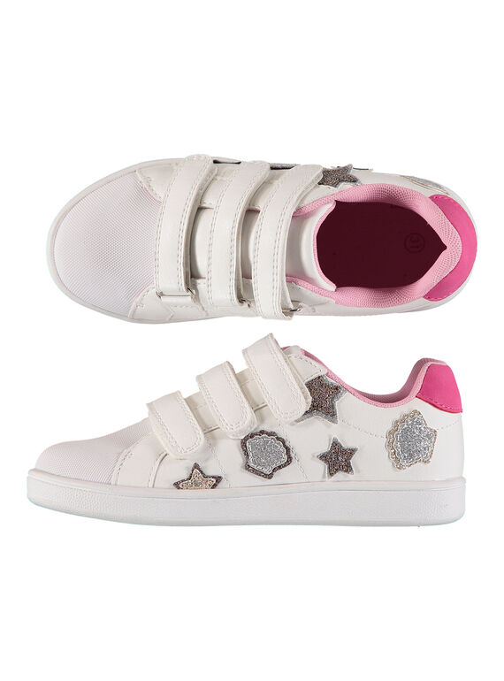 Sneakers da città con patch glitterati bambina FFBASPATCH / 19SK3533D3F000