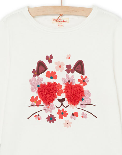 T-shirt a maniche lunghe con motivo gatto PAPRITEE1 / 22W901P2TML001