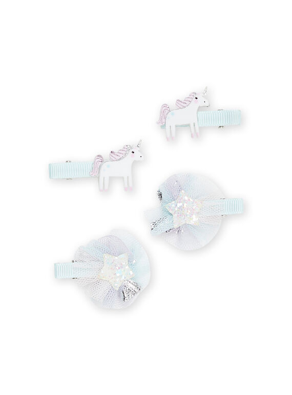 Set 4 fermagli blu e rosa RYAJOCLIC8 / 23SI01B5BRTK008