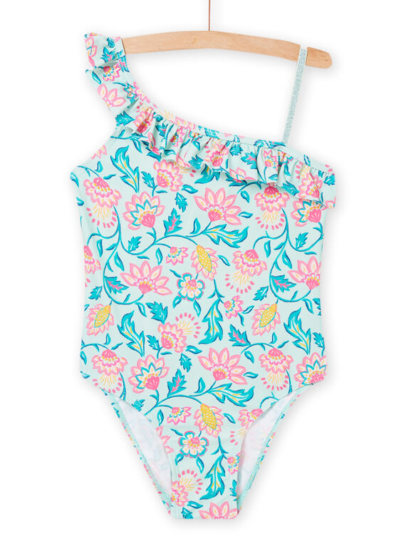 Costume da bagno verde mandorla bambina NYAMER3 / 22SI01L2MAI611