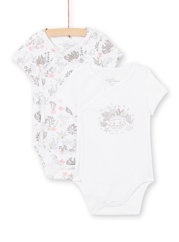 Set 2 body bianchi nascita bambina LOU2BOD2 / 21SF03I1BOD000