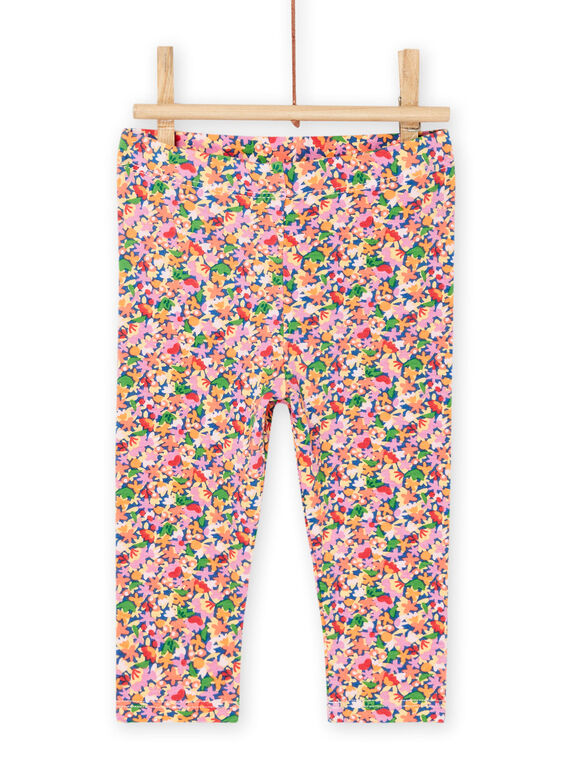 Leggings celesti con stampa fiori RYIPOPLEG / 23SI09X1CALC204