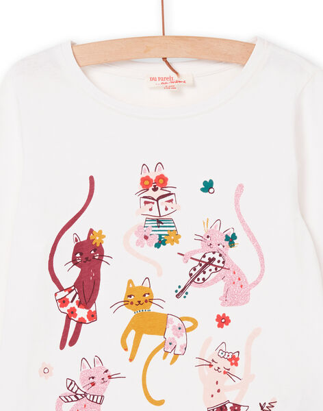T-shirt maniche lunghe con motivo gatti PAPRITEE4 / 22W901P4TML001