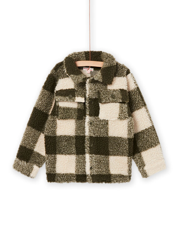 Giacca in sherpa bicolore PORHUGIL2 / 22W902Q1GIL609