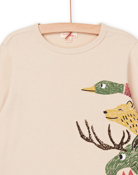 T-shirt maniche lunghe con motivi animali della foresta PORHUTEE4 / 22W902Q1TMLA016