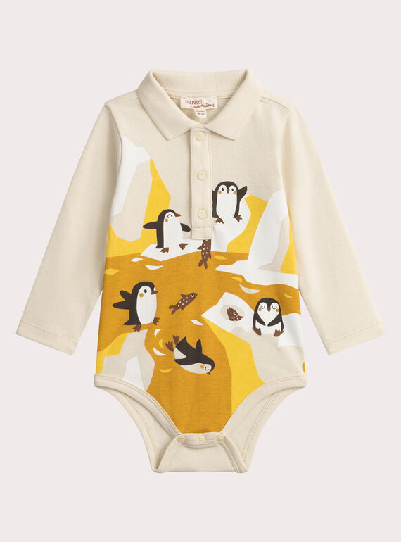Body a maniche lunghe con animazione pinguino per neonato  VUBABOD / 24WG10Q1BOD009