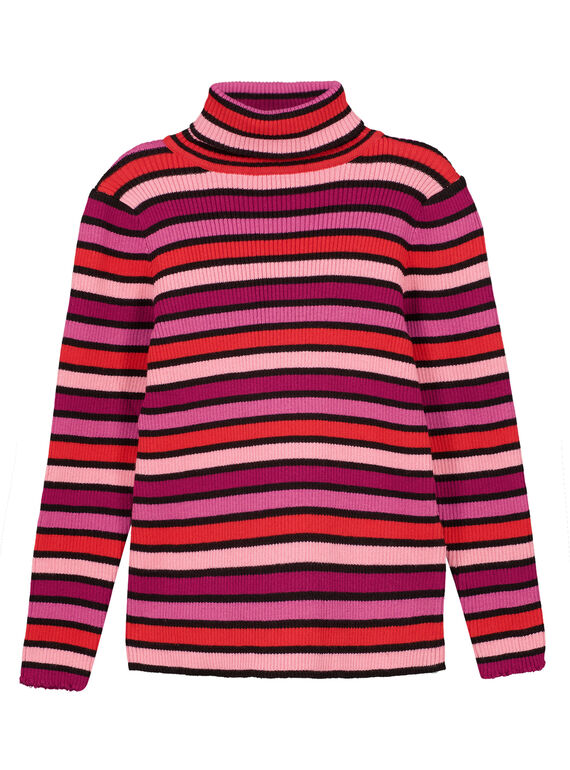MAGLIA COLLO ALTO A COSTINE RIGHE MULTICOLORE GABRUPULL2 / 19W901K2PUL099