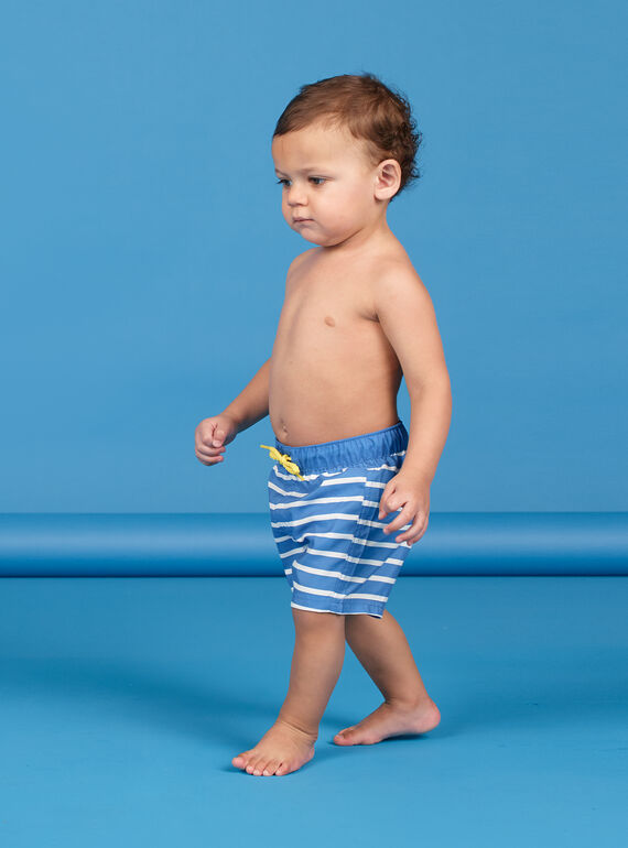 Costume shorts blu e bianco neonato LYUMER1 / 21SI10DEMAIC238