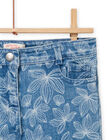 Shorts denim chiaro con stampa foglia e conchiglia bambina NAJOSHORT2 / 22S90163SHOP272