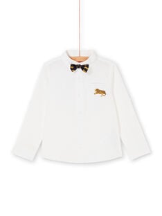 Camicia bianca con papillon bambino LOJAUCHEM1 / 21S902O2CHM000
