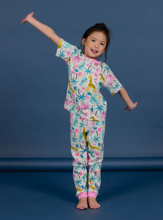 Set pigiama ecrù melange bambina NEFAPYJSAF / 22SH11H3PYJ006