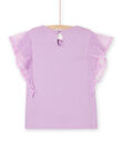T-shirt lavanda con stampa zebrata RASOTI / 23S90121TMC326